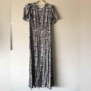 AFRM • snakeskin print slit dress •like new​